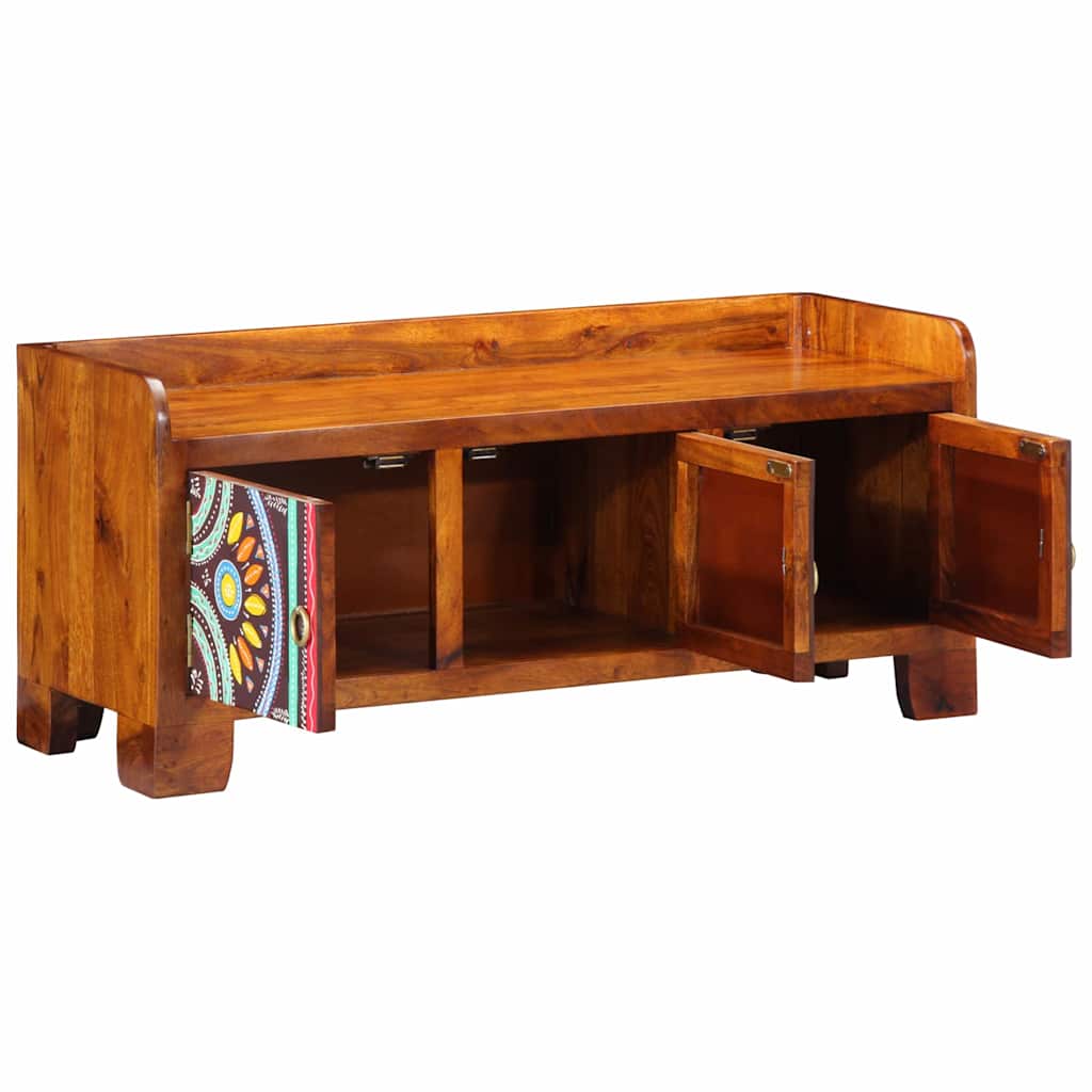 Schoenenkast Multikleur 90 x 35 x 40 cm Massief Acaciahout