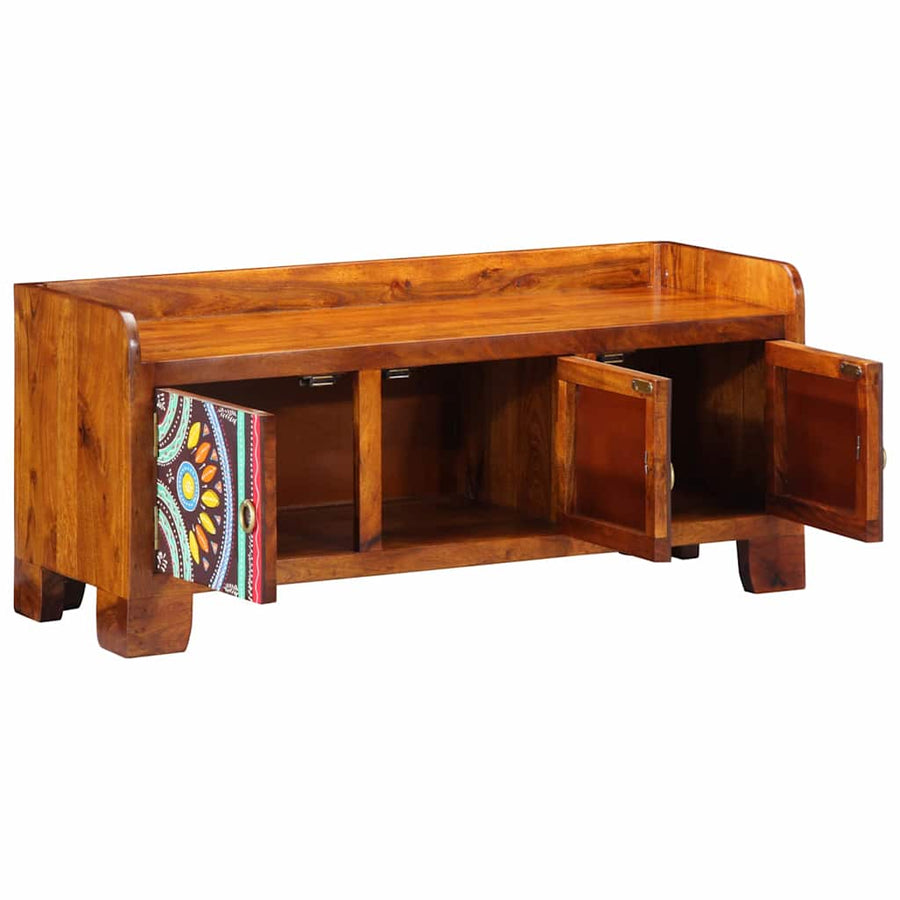 Schoenenkast Multikleur 90 x 35 x 40 cm Massief Acaciahout