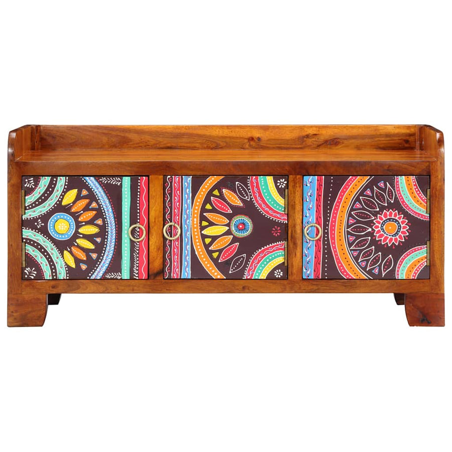 Schoenenkast Multikleur 90 x 35 x 40 cm Massief Acaciahout