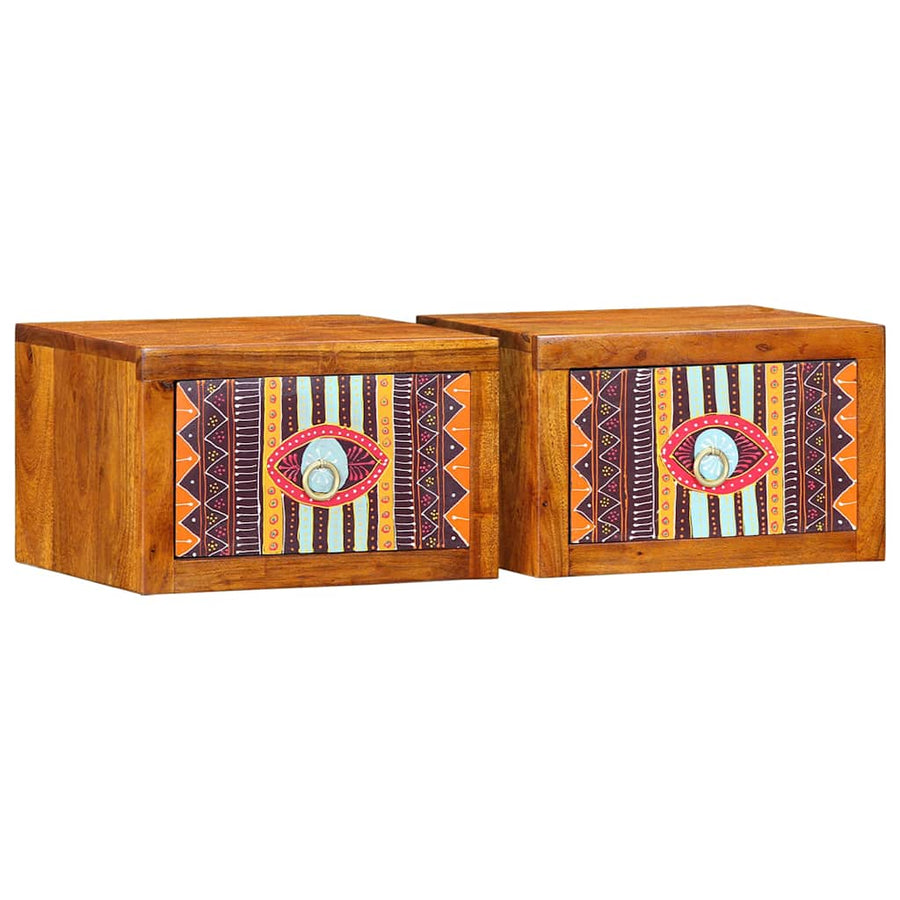 Nachtkastje met lade 2 pcs Bruin 35 x 30 x 22 cm