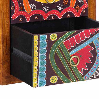 Nachtkastje met lade Bruin 35 x 30 x 40 cm Massief Acaciahout