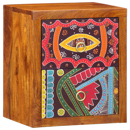 Nachtkastje met lade Bruin 35 x 30 x 40 cm Massief Acaciahout