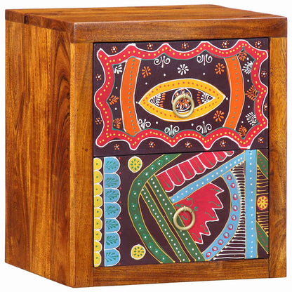 Nachtkastje met lade Bruin 35 x 30 x 40 cm Massief Acaciahout