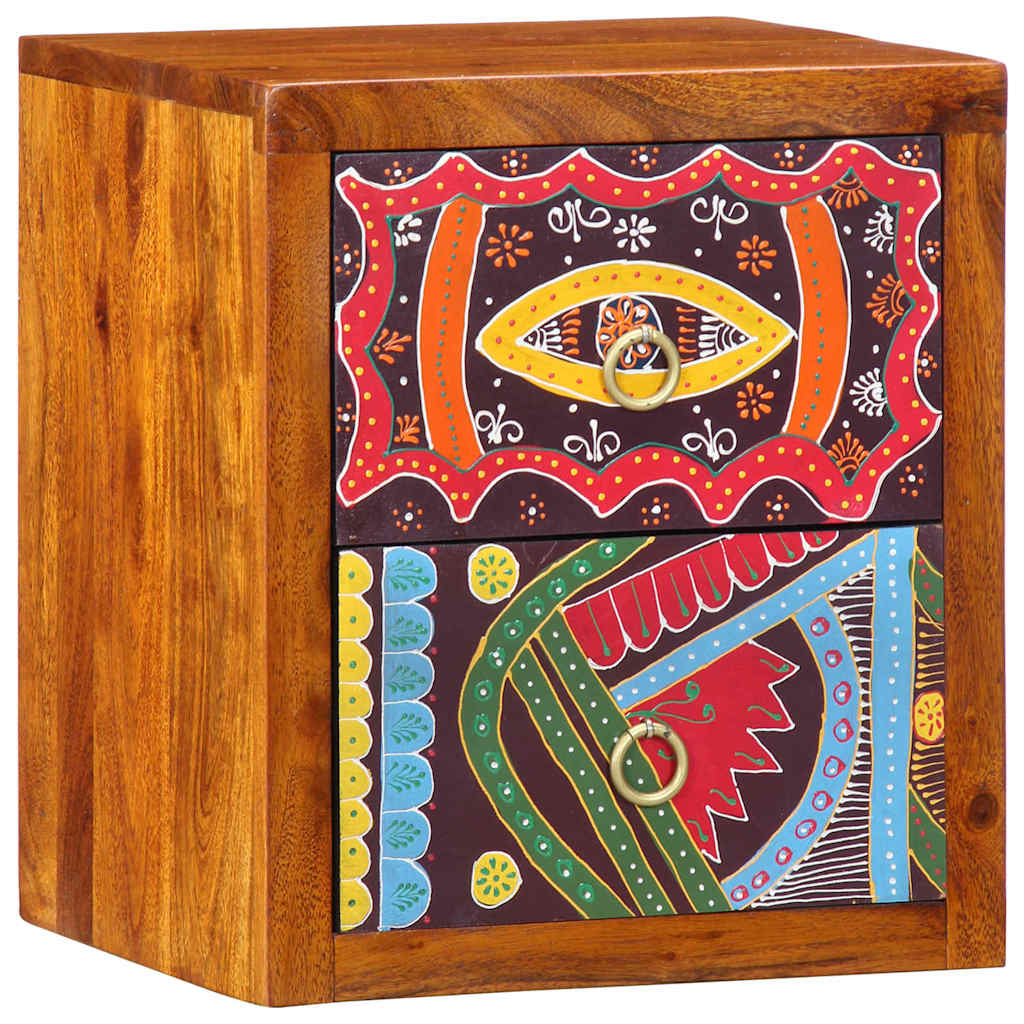 Nachtkastje met lade Bruin 35 x 30 x 40 cm Massief Acaciahout