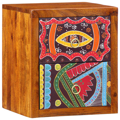 Nachtkastje met lade Bruin 35 x 30 x 40 cm Massief Acaciahout