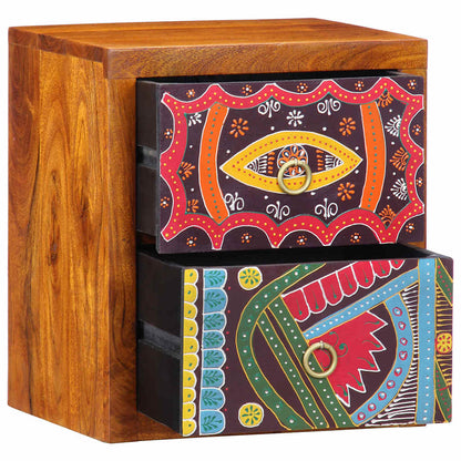 Nachtkastje met lade Bruin 35 x 30 x 40 cm Massief Acaciahout