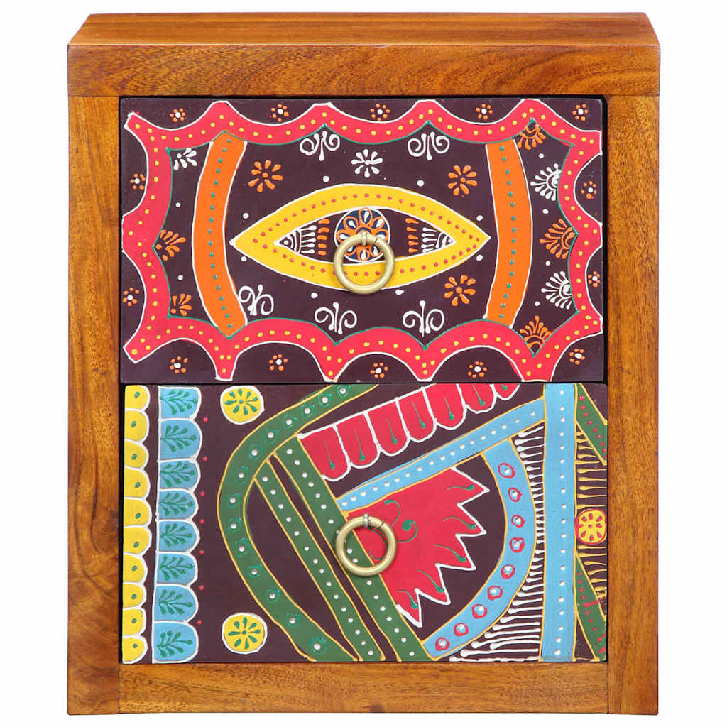 Nachtkastje met lade Bruin 35 x 30 x 40 cm Massief Acaciahout