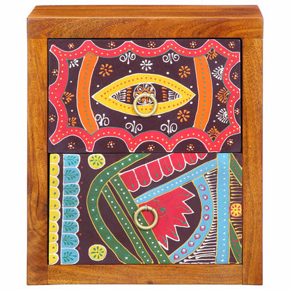 Nachtkastje met lade Bruin 35 x 30 x 40 cm Massief Acaciahout