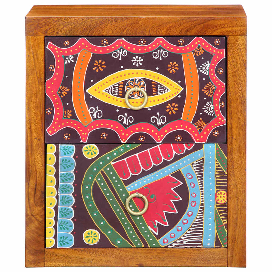 Nachtkastje met lade Bruin 35 x 30 x 40 cm Massief Acaciahout