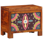 Opbergbox 50x30x40 cm massief acaciahout multikleur
