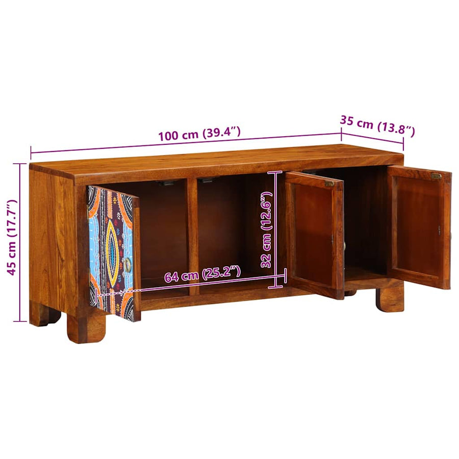 Schoenenbank Honingbruin 100 x 35 x 45 cm Massief Acaciahout