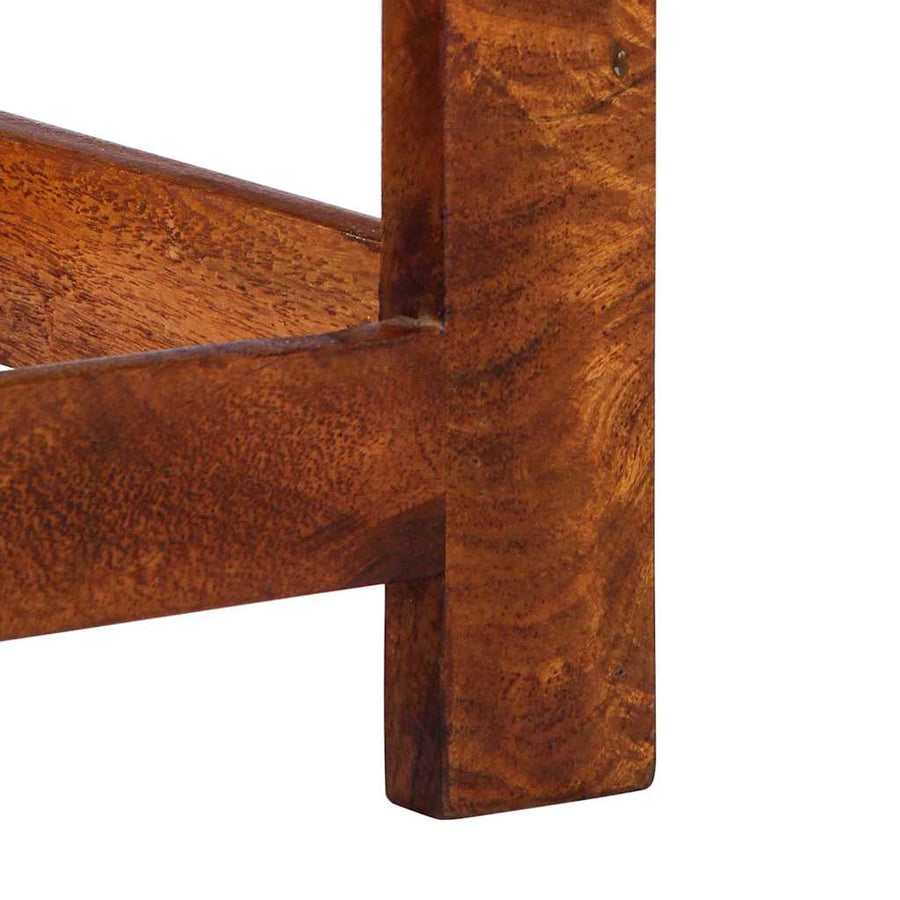 Florale Einde Tafel met lade met opslag Bruin 35 x 35 x 75 cm