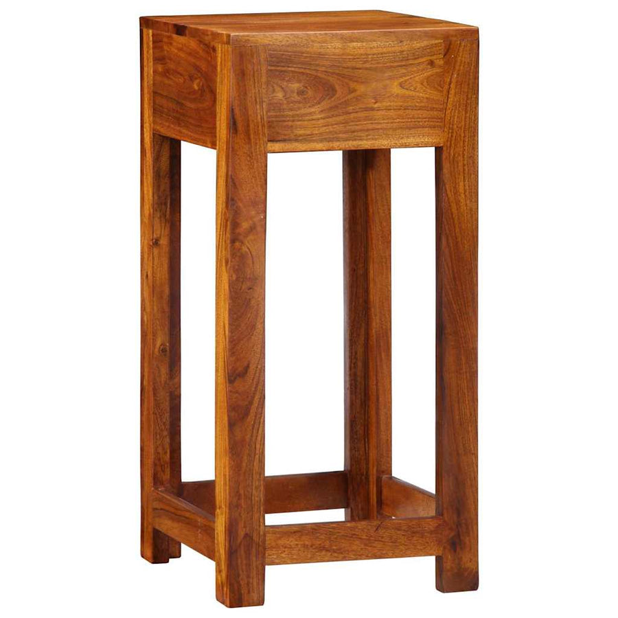 Florale Einde Tafel met lade met opslag Bruin 35 x 35 x 75 cm