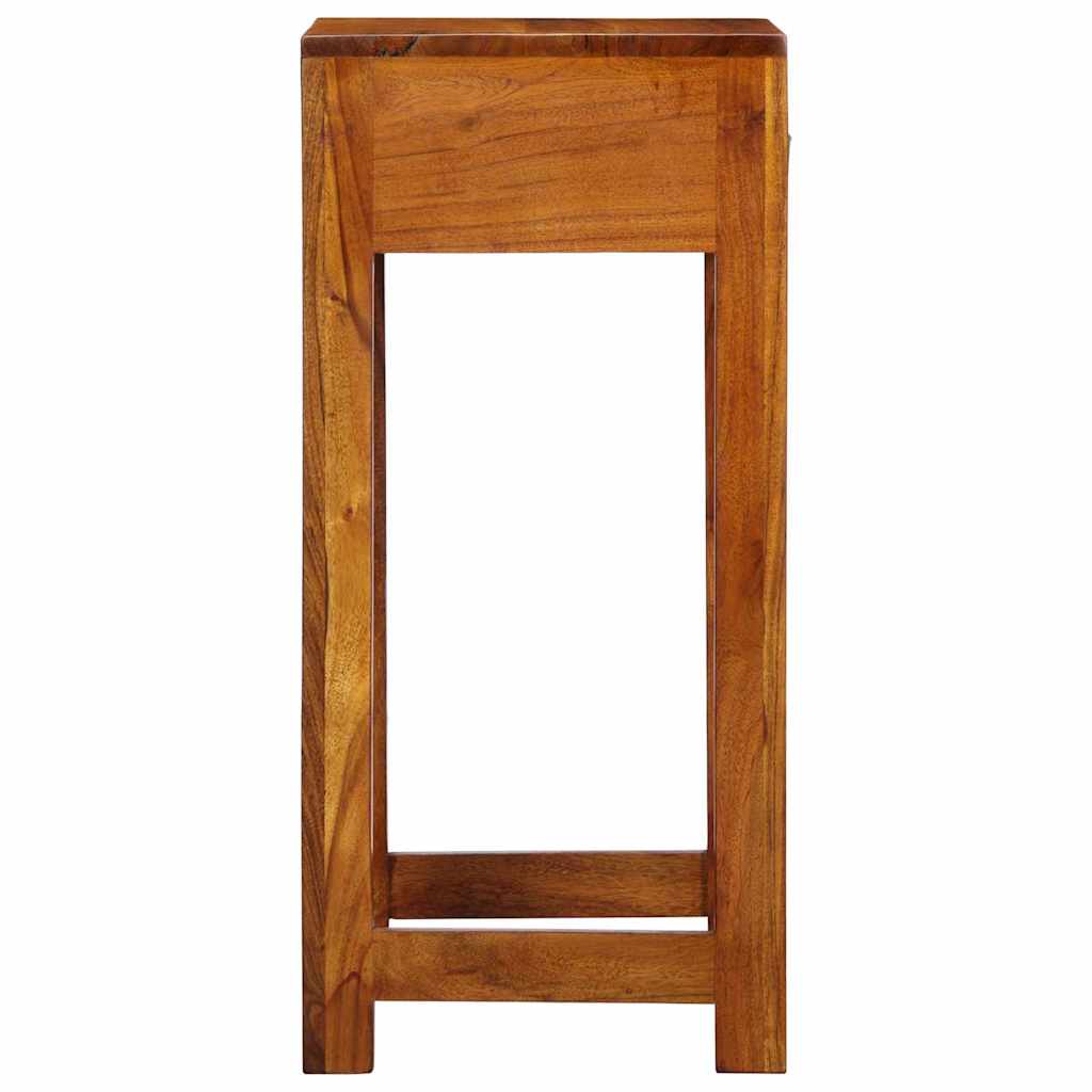 Florale Einde Tafel met lade met opslag Bruin 35 x 35 x 75 cm