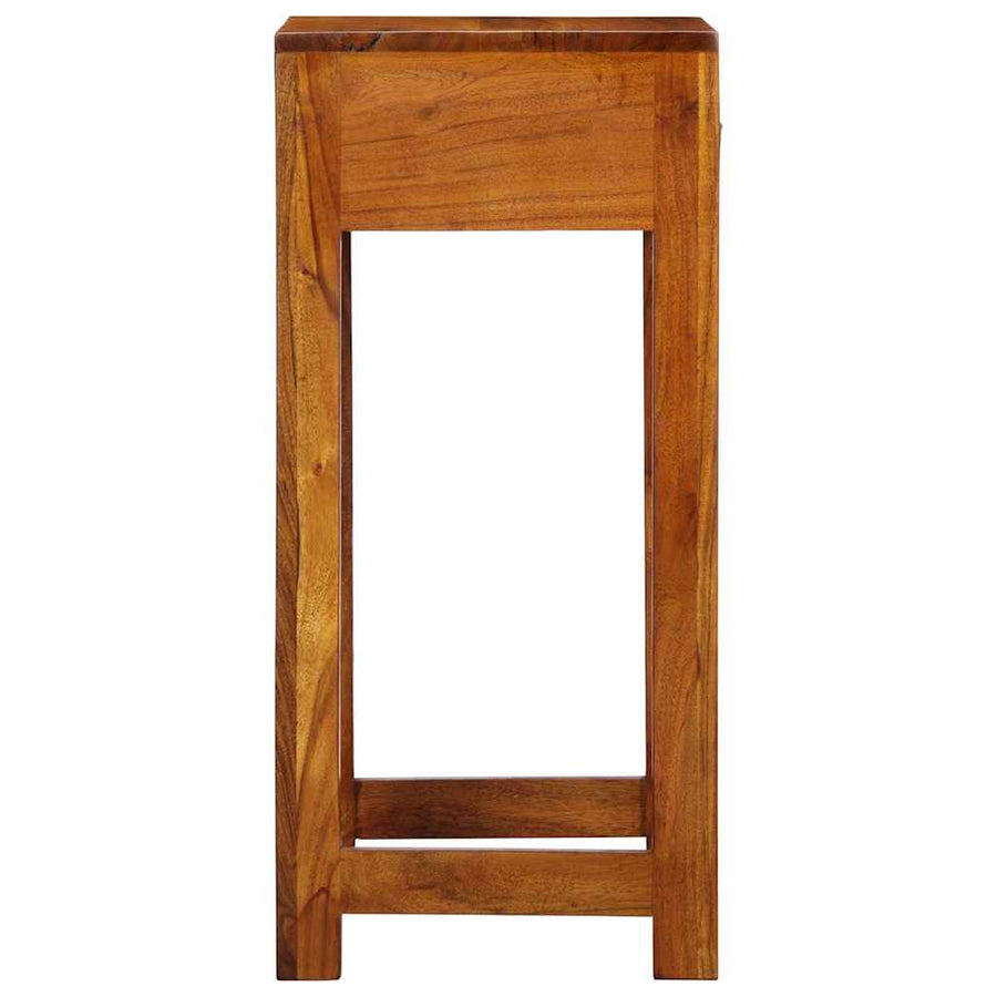 Florale Einde Tafel met lade met opslag Bruin 35 x 35 x 75 cm