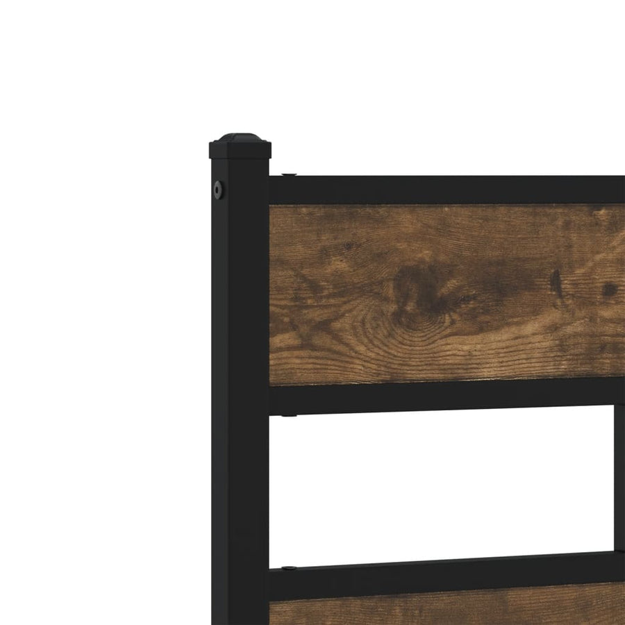 Bedframe zonder matras metaal gerookt eikenkleurig 160x200 cm