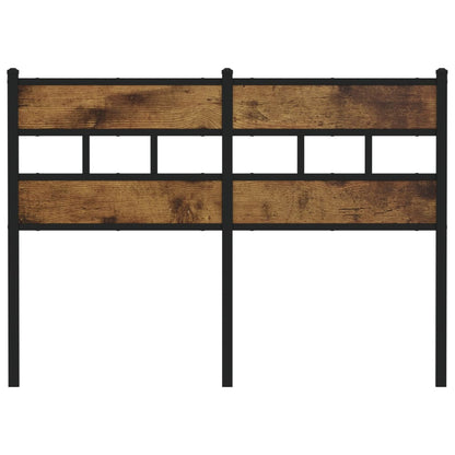 Hoofdbord Ijzer En Bewerkt Hout Kleurig 135 cm Gerookt eiken
