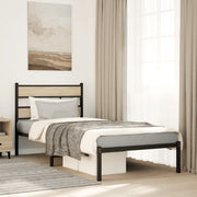 Bedframe 100x190 cm metaal sonoma eiken