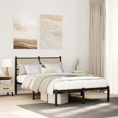 Bedframe zonder matras metaal sonoma eikenkleurig 120x190 cm