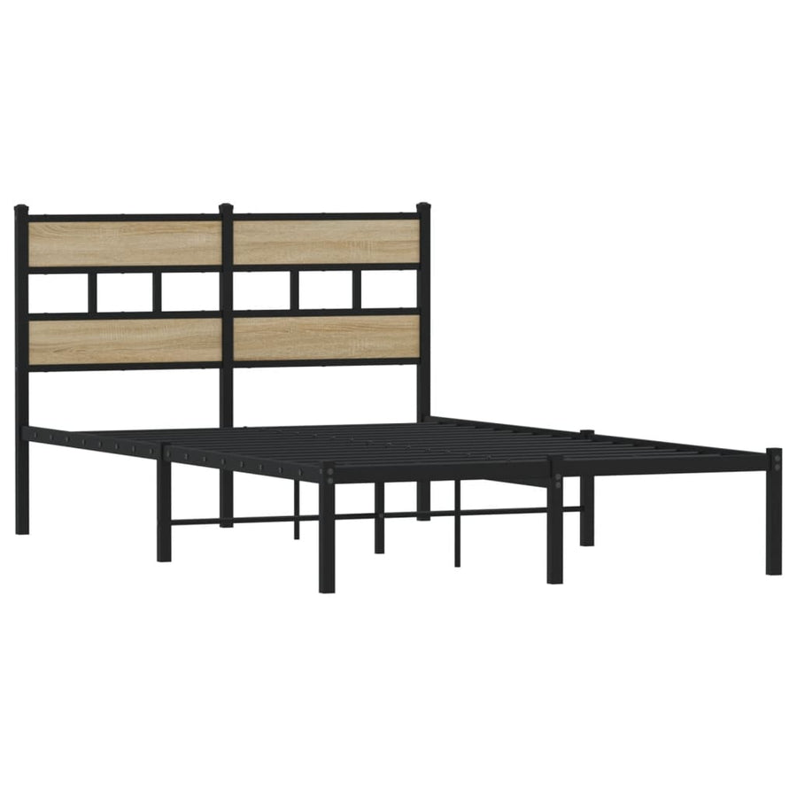 Bedframe zonder matras metaal sonoma eikenkleurig 120x200 cm