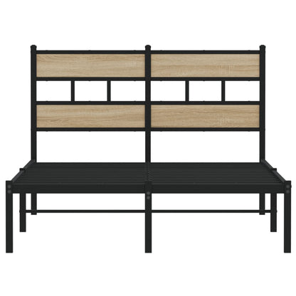 Bedframe zonder matras metaal sonoma eikenkleurig 120x200 cm
