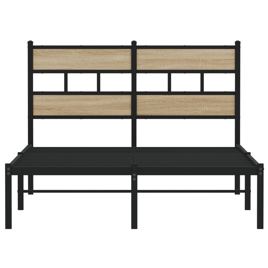 Bedframe zonder matras metaal sonoma eikenkleurig 120x200 cm