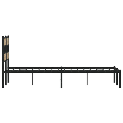 Bedframe zonder matras metaal sonoma eikenkleurig 120x200 cm