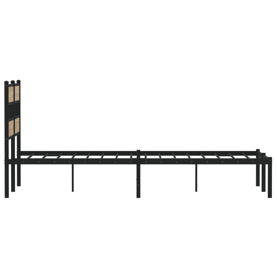 Bedframe zonder matras metaal sonoma eikenkleurig 120x200 cm
