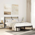 Bed frame without mattress metal Sonoma oak finish 120x200 cm