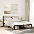 Bedframe zonder matras metaal sonoma eikenkleurig 135x190 cm