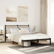 Bedframe 135x190 cm metaal sonoma eiken