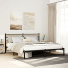 Bed frame without mattress metal Sonoma oak coloured 180x200 cm