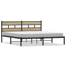 Bedframe zonder matras metaal sonoma eikenkleurig 193x203 cm
