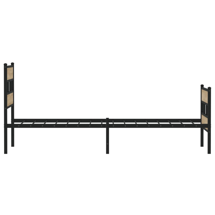Bedframe zonder matras metaal sonoma eikenkleur 90x200 cm