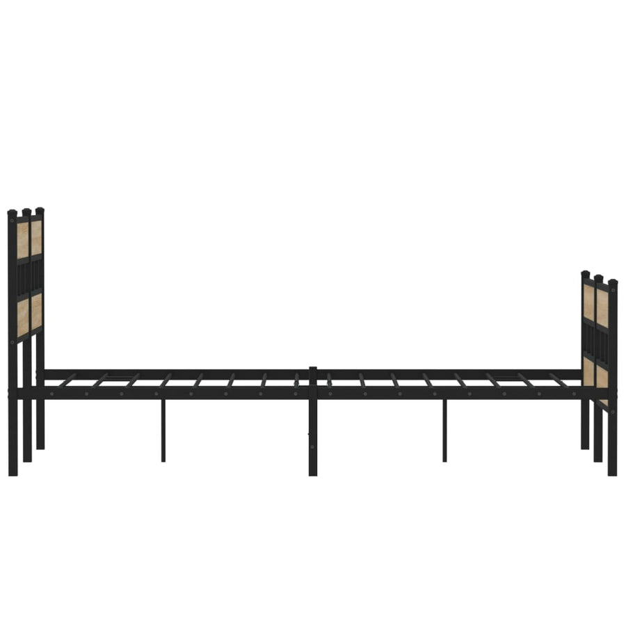 Bedframe zonder matras metaal sonoma eikenkleurig 120x200 cm