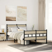 Bedframe metaal sonoma eiken 120x200 cm