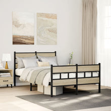 Bedframe zonder matras metaal sonoma eikenkleurig 120x200 cm