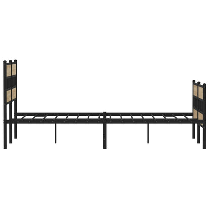 Bedframe zonder matras metaal sonoma eikenkleurig 140x200 cm