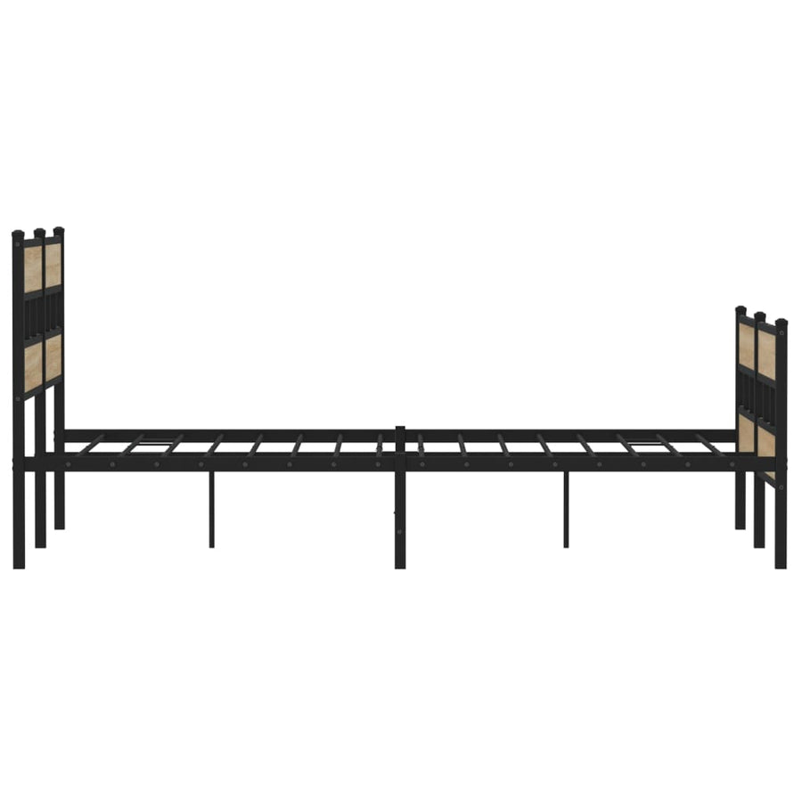 Bedframe zonder matras metaal sonoma eikenkleurig 140x200 cm