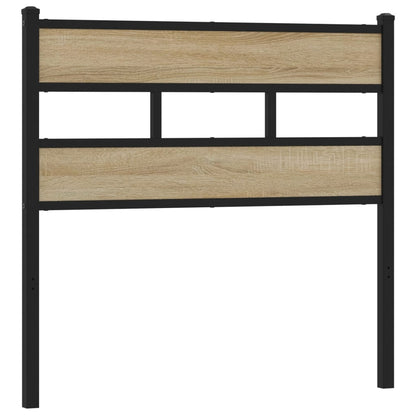Hoofdbord Ijzer En Bewerkt Hout Kleurig 80 cm Sonoma eiken