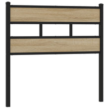 Hoofdbord Ijzer En Bewerkt Hout Kleurig 107 cm Sonoma eiken