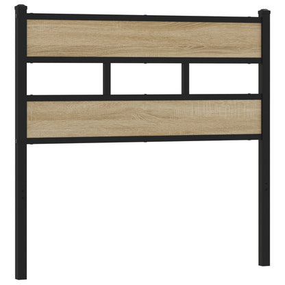 Hoofdbord Ijzer En Bewerkt Hout Kleurig 107 cm Sonoma eiken