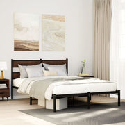 Bedframe 160x200 cm bruin eiken met hoofdbord