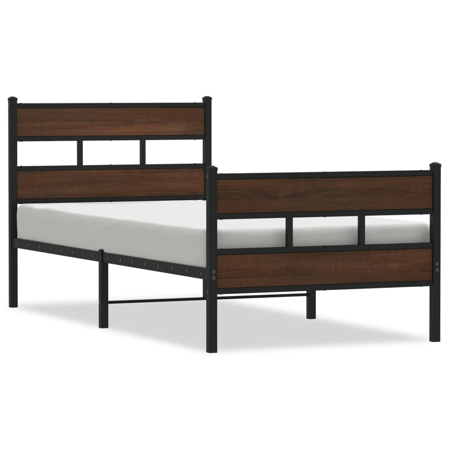 Bedframe met hoofdbord en voetbord zonder matras 75x190 cm