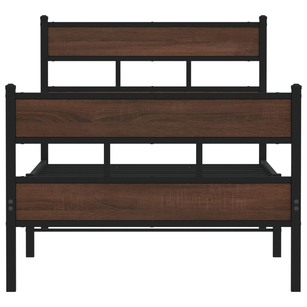 Bedframe met hoofdbord en voetbord zonder matras 75x190 cm