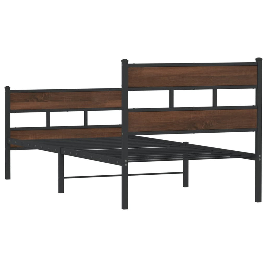 Bedframe met hoofdbord en voetbord zonder matras 75x190 cm