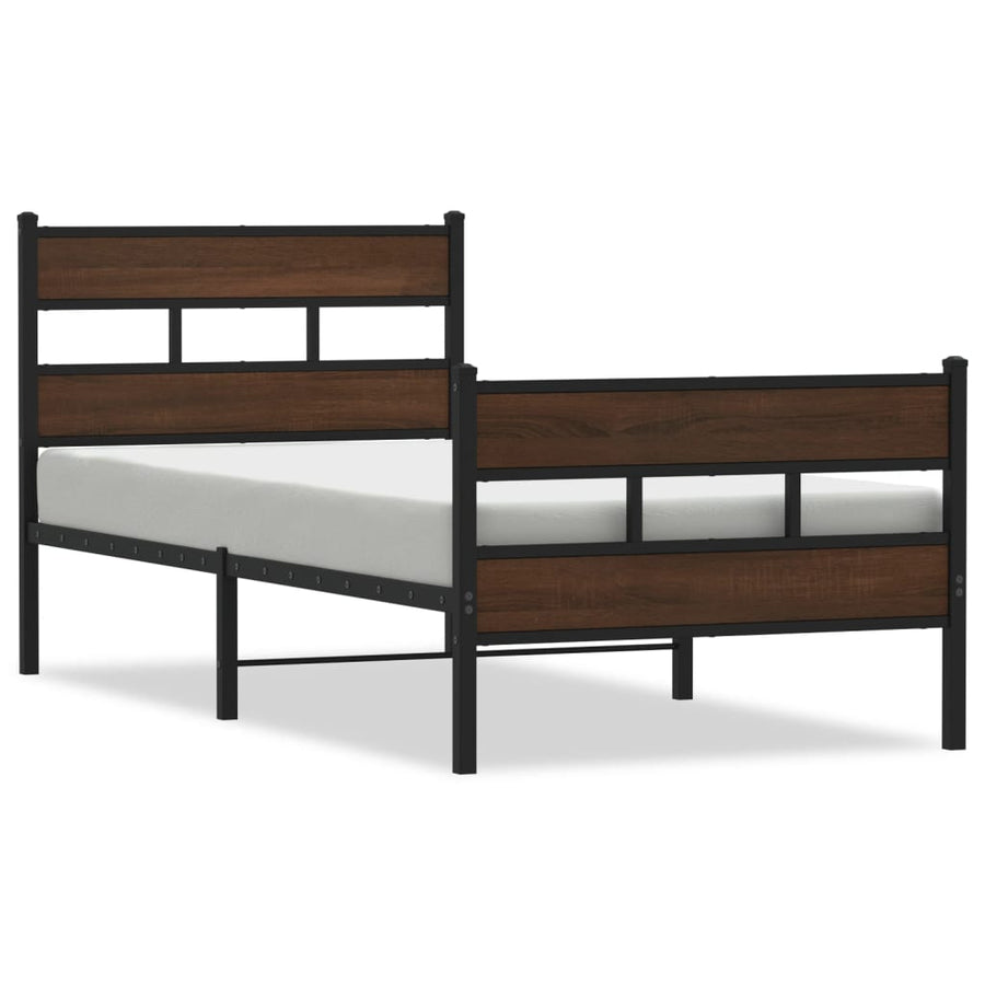 Bedframe met hoofdbord en voetbord zonder matras 80x200 cm