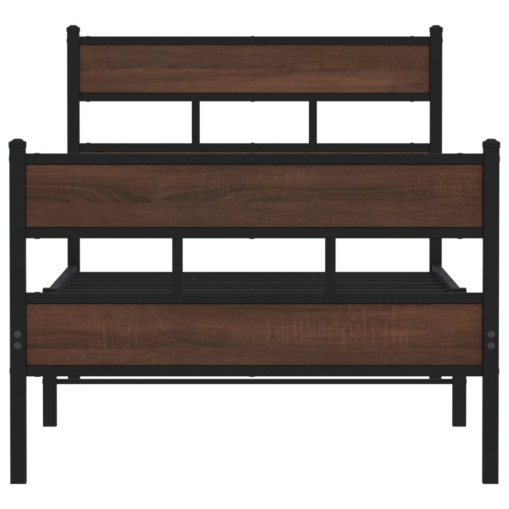 Bedframe met hoofdbord en voetbord zonder matras 80x200 cm