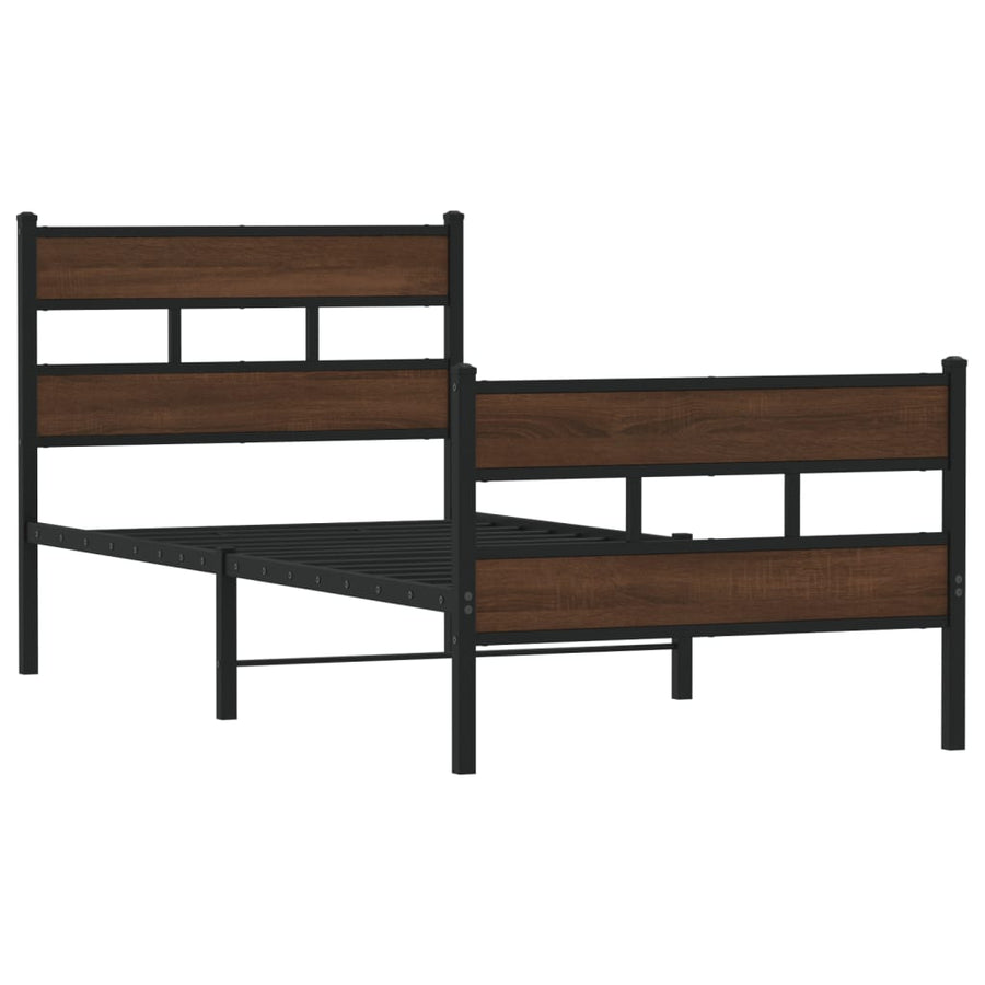 Bedframe met hoofdbord en voetbord zonder matras 100x200 cm