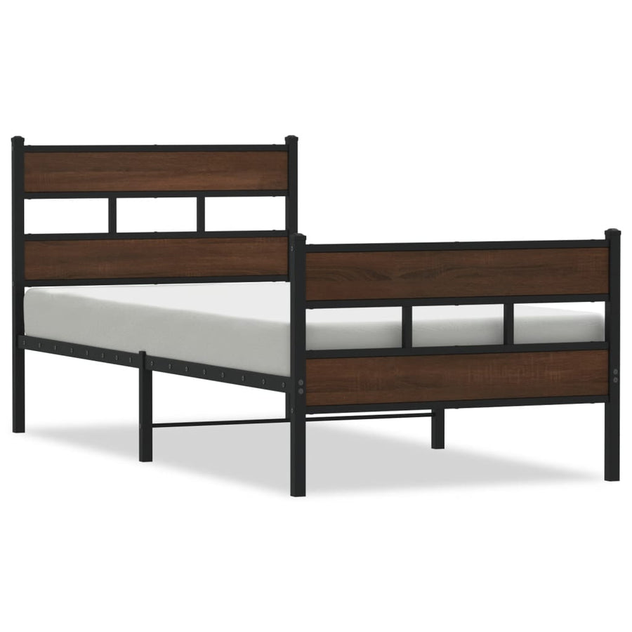 Bedframe met hoofdbord en voetbord zonder matras 107x203 cm